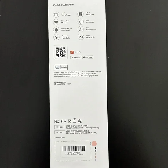 BRAND NEW TOOBUR Smart Watch w/ Alexa Built-in, 1.8" Compatible Android & iOS - Picture 3 of 6